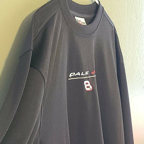 Chase Authentics Dale Earnhardt L Nascar LS Shirt Crew Neck Racing Shirt Black - Picture 5 of 11